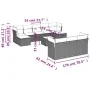 10-piece garden sofa set with gray synthetic rattan cushions by , Garden sets - Ref: Foro24-3218330, Price: 560,06 €, Discoun...
