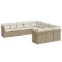 11-teiliges Gartensofa-Set mit beigen synthetischen Rattankissen von , Gartensets - Ref: Foro24-3218408, Preis: 738,31 €, Rab...