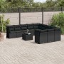 Set de sofás de jardín 12 piezas cojines ratán sintético negro de , Conjuntos de jardín - Ref: Foro24-3218415, Precio: 737,64...
