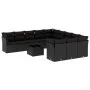 Set de sofás de jardín 12 piezas cojines ratán sintético negro de , Conjuntos de jardín - Ref: Foro24-3218415, Precio: 754,88...