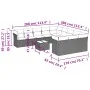Garden sofa set 12 pieces with black synthetic rattan cushions by , Garden sets - Ref: Foro24-3218415, Price: 754,88 €, Disco...
