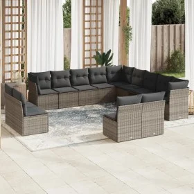 12-teiliges Gartensofa-Set mit grauen synthetischen Rattankissen von , Gartensets - Ref: Foro24-3218420, Preis: 691,45 €, Rab...