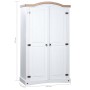 Armario madera de pino Mexicano estilo Corona blanco 2 puertas de vidaXL, Armarios roperos - Ref: Foro24-282620, Precio: 294,...