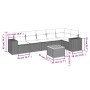 7-piece garden dining set and black synthetic rattan cushions by , Garden sets - Ref: Foro24-3257784, Price: 453,73 €, Discou...