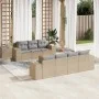 Garden sofa set with beige cushions 8 pcs PE rattan by , Garden sets - Ref: Foro24-3257683, Price: 595,63 €, Discount: %