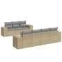 Garden sofa set with beige cushions 8 pcs PE rattan by , Garden sets - Ref: Foro24-3257683, Price: 595,63 €, Discount: %