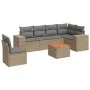 7-piece garden sofa set and beige synthetic rattan cushions by , Garden sets - Ref: Foro24-3257802, Price: 477,90 €, Discount: %