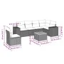7-piece garden sofa set and beige synthetic rattan cushions by , Garden sets - Ref: Foro24-3257802, Price: 477,90 €, Discount: %