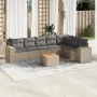 Garden sofa set with beige cushions 8 pcs PE rattan by , Garden sets - Ref: Foro24-3257809, Price: 523,54 €, Discount: %