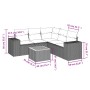 6-teiliges Gartensofa-Set und schwarze synthetische Rattankissen von , Gartensets - Ref: Foro24-3257771, Preis: 377,98 €, Rab...