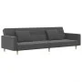 2-seater sofa bed with two pillows in light gray fabric by , Sofas - Ref: Foro24-375799, Price: 278,95 €, Discount: %