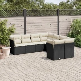 Set de sofás de jardín 8 piezas y cojines ratán sintético negro de , Conjuntos de jardín - Ref: Foro24-3218586, Precio: 478,9...