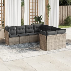 8-piece garden sofa set and gray synthetic rattan cushions by , Garden sets - Ref: Foro24-3218590, Price: 473,64 €, Discount: %