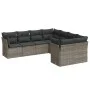 8-teiliges Gartensofa-Set und graue synthetische Rattankissen von , Gartensets - Ref: Foro24-3218590, Preis: 479,93 €, Rabatt: %