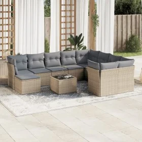 11-piece garden sofa set with beige synthetic rattan cushions by , Garden sets - Ref: Foro24-3218599, Price: 632,24 €, Discou...