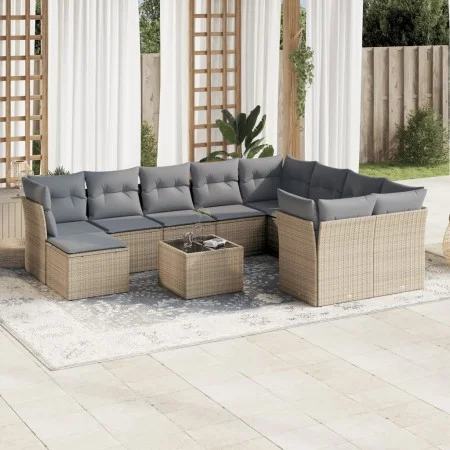 11-piece garden sofa set with beige synthetic rattan cushions by , Garden sets - Ref: Foro24-3218599, Price: 632,24 €, Discou...