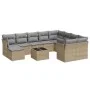 11-piece garden sofa set with beige synthetic rattan cushions by , Garden sets - Ref: Foro24-3218599, Price: 632,24 €, Discou...