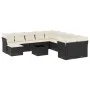 Garden sofa set 12 pieces with black synthetic rattan cushions by , Garden sets - Ref: Foro24-3218616, Price: 694,16 €, Disco...