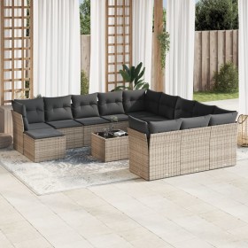 Garden sofa set with cushions 13 pieces gray synthetic rattan by , Garden sets - Ref: Foro24-3218640, Price: 780,55 €, Discou...