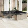 Gartensofa-Set mit Kissen, 13-teilig, graues synthetisches Rattan von , Gartensets - Ref: Foro24-3218640, Preis: 781,70 €, Ra...