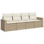Juego de sofás jardín con cojines 4 pzas ratán sintético beige de , Conjuntos de jardín - Ref: Foro24-3218668, Precio: 285,23...
