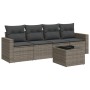 Gartensofa-Set mit Kissen, 5-teilig, graues synthetisches Rattan von , Gartensets - Ref: Foro24-3218680, Preis: 290,51 €, Rab...