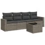 Gartensofa-Set mit Kissen, 5-teilig, graues synthetisches Rattan von , Gartensets - Ref: Foro24-3218680, Preis: 291,02 €, Rab...