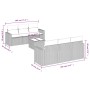 7-piece garden dining set and black synthetic rattan cushions by , Garden sets - Ref: Foro24-3218696, Price: 426,25 €, Discou...