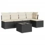6-piece garden sofa set and black synthetic rattan cushions by , Garden sets - Ref: Foro24-3217526, Price: 321,00 €, Discount: %