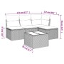 5-teiliges Gartenmöbel-Set und schwarze synthetische Rattankissen von , Gartensets - Ref: Foro24-3217505, Preis: 278,45 €, Ra...