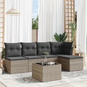 6-teiliges Gartenmöbel-Set und graue synthetische Rattankissen von , Gartensets - Ref: Foro24-3217530, Preis: 313,83 €, Rabat...