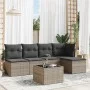6-piece garden furniture set and gray synthetic rattan cushions by , Garden sets - Ref: Foro24-3217530, Price: 313,83 €, Disc...