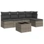6-piece garden furniture set and gray synthetic rattan cushions by , Garden sets - Ref: Foro24-3217530, Price: 313,83 €, Disc...