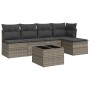 6-teiliges Gartenmöbel-Set und graue synthetische Rattankissen von , Gartensets - Ref: Foro24-3217530, Preis: 318,25 €, Rabat...