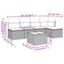 6-piece garden furniture set and gray synthetic rattan cushions by , Garden sets - Ref: Foro24-3217530, Price: 313,83 €, Disc...