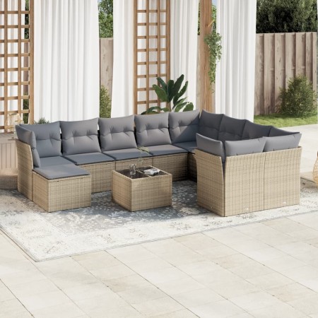 11-piece garden sofa set with beige synthetic rattan cushions by , Garden sets - Ref: Foro24-3250438, Price: 704,61 €, Discou...