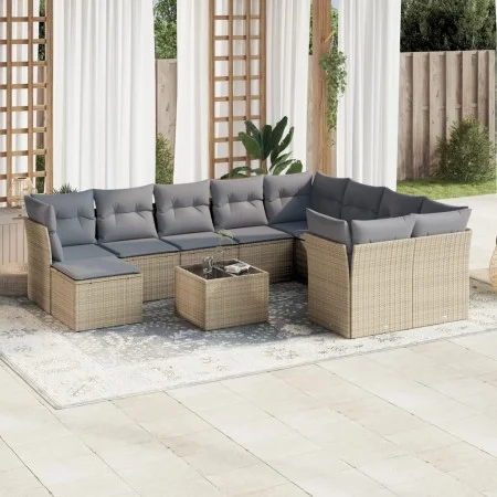 11-piece garden sofa set with beige synthetic rattan cushions by , Garden sets - Ref: Foro24-3250438, Price: 680,61 €, Discou...