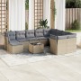 11-piece garden sofa set with beige synthetic rattan cushions by , Garden sets - Ref: Foro24-3250438, Price: 704,61 €, Discou...