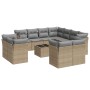 12-teiliges Gartensofa-Set und braune synthetische Rattankissen von , Gartensets - Ref: Foro24-3218519, Preis: 782,22 €, Raba...