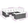 14-piece garden sofa set with gray synthetic rattan cushions by , Garden sets - Ref: Foro24-3218460, Price: 829,47 €, Discoun...