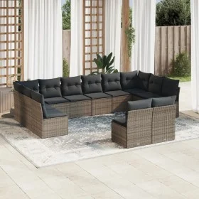 12-piece garden sofa set with gray synthetic rattan cushions by , Garden sets - Ref: Foro24-3218370, Price: 652,37 €, Discoun...