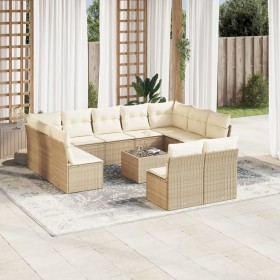 Set de sofás de jardín 12 pzas y cojines ratán sintético marrón de , Conjuntos de jardín - Ref: Foro24-3218358, Precio: 708,3...
