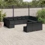 Garden sofa and cushion set 13 pieces black synthetic rattan by , Garden sets - Ref: Foro24-3218385, Price: 783,38 €, Discoun...