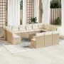 14-piece garden sofa set with beige synthetic rattan cushions by , Garden sets - Ref: Foro24-3218398, Price: 920,68 €, Discou...