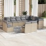 Set de sofás de jardín 12 pzas y cojines ratán sintético marrón de , Conjuntos de jardín - Ref: Foro24-3218469, Precio: 723,5...