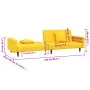 2-Sitzer-Schlafsofa mit zwei gelben Samtkissen von , Sofas - Ref: Foro24-375924, Preis: 272,86 €, Rabatt: %