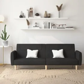 2 seater black fabric sofa bed by , Sofas - Ref: Foro24-375786, Price: 270,80 €, Discount: %