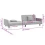 2-Sitzer-Schlafsofa mit zwei hellgrauen Samtkissen von , Sofas - Ref: Foro24-375918, Preis: 258,36 €, Rabatt: %