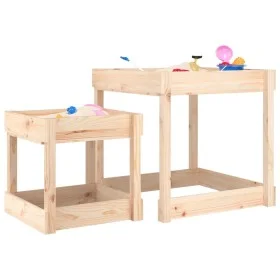 Mesas de arena 2 uds madera maciza de pino de , Estructuras para juegos al aire libre - Ref: Foro24-825051, Precio: 87,30 €, ...