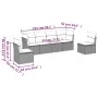 6-piece garden sofa set and black synthetic rattan cushions by , Garden sets - Ref: Foro24-3217365, Price: 369,04 €, Discount: %